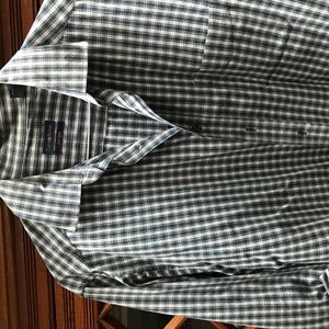 Classic Green and Navy plaid Club Room dress shirt